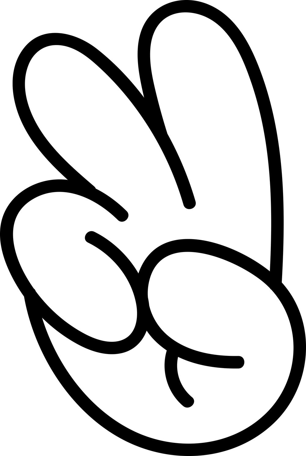 Comic hand with glove illustration